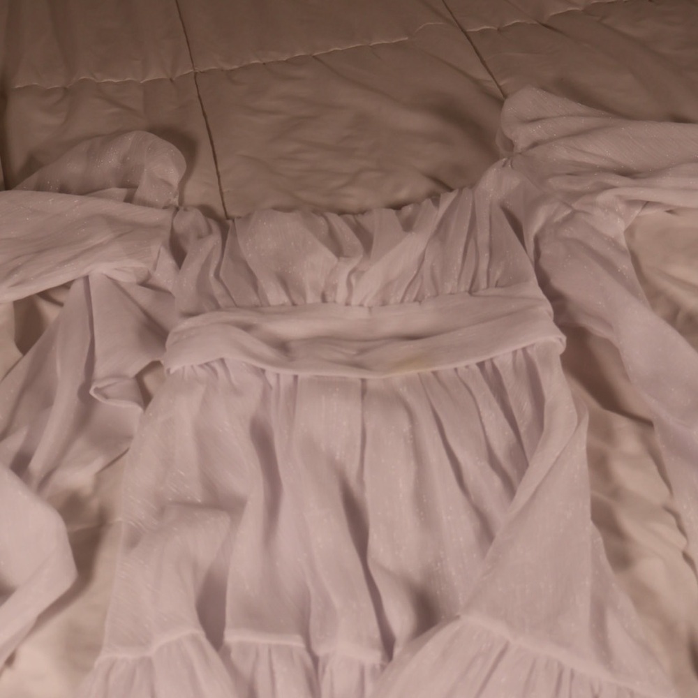 Lucy in the Sky White Sheer Dress